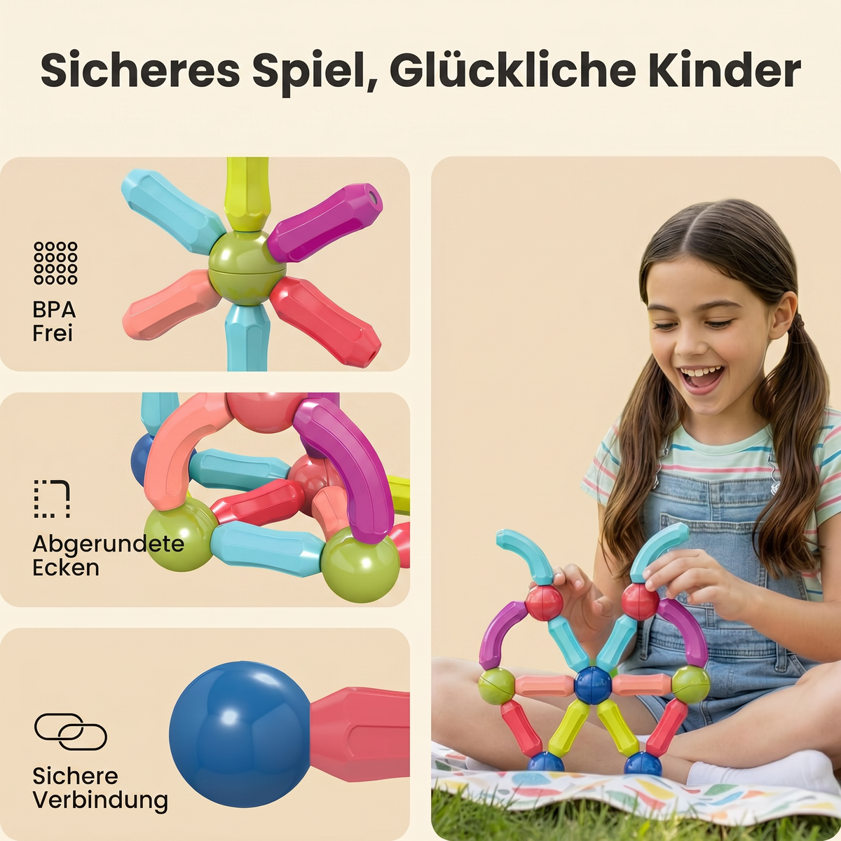 Bauzauber - Magnetisches Konstruktionsspielzeug Für Kinder