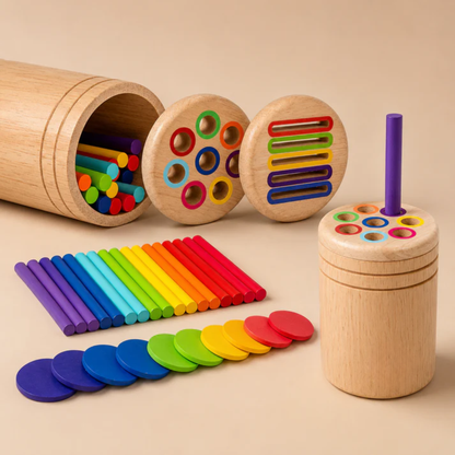 MontiSort | Holz-Farb- Und Formsortierspiel Für Kinder