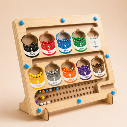 Montessori | Magnetisches Zählbrett Aus Holz Für Kinder