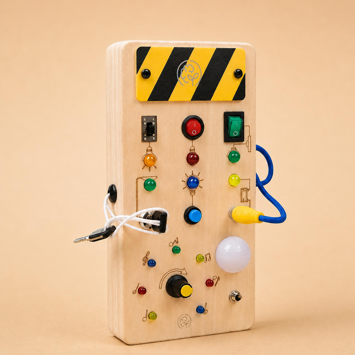 SwitchPlay - Holz-Busy-Board Für Kinder Mit Lichtschaltern