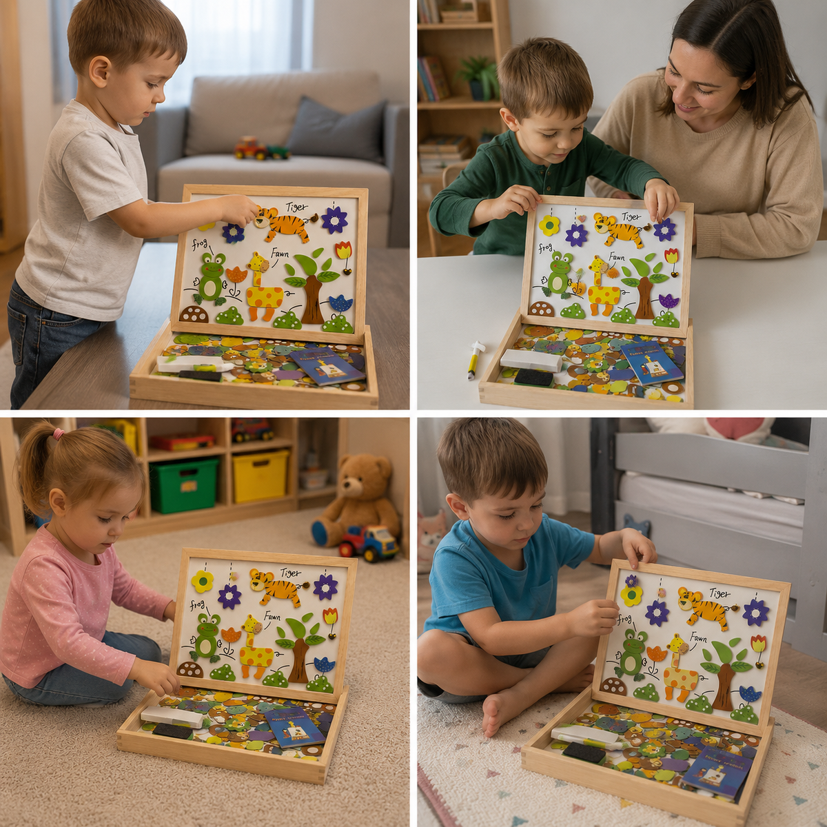 LearnBoard | 2-in-1 Montessori Magnetisches Zeichenbrett