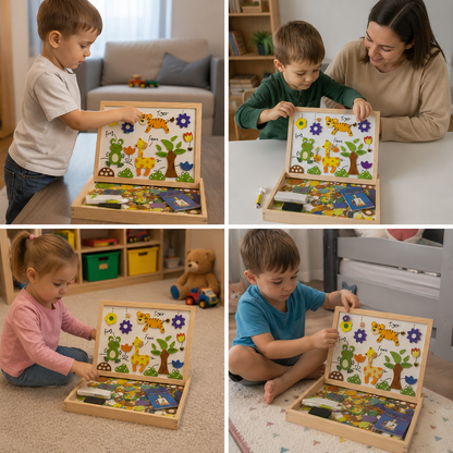 LearnBoard | 2-in-1 Montessori Magnetisches Zeichenbrett