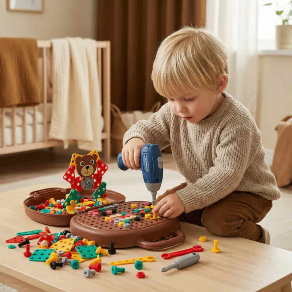 ToolBuddy | Werkzeugkasten Für Kinder Mit Elektrischem Schraubendreher