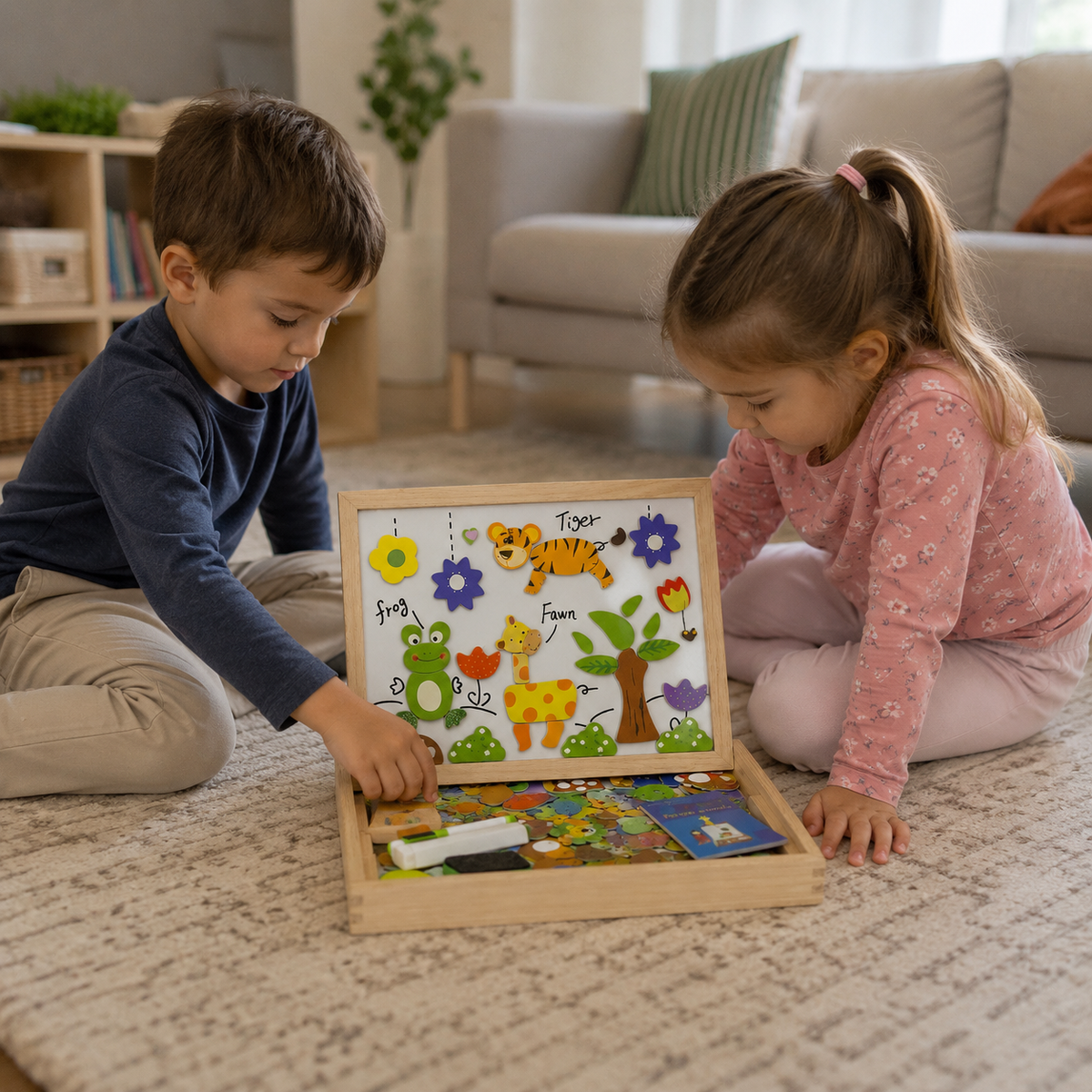 LearnBoard | 2-in-1 Montessori Magnetisches Zeichenbrett