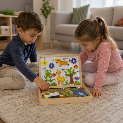 LearnBoard | 2-in-1 Montessori Magnetisches Zeichenbrett