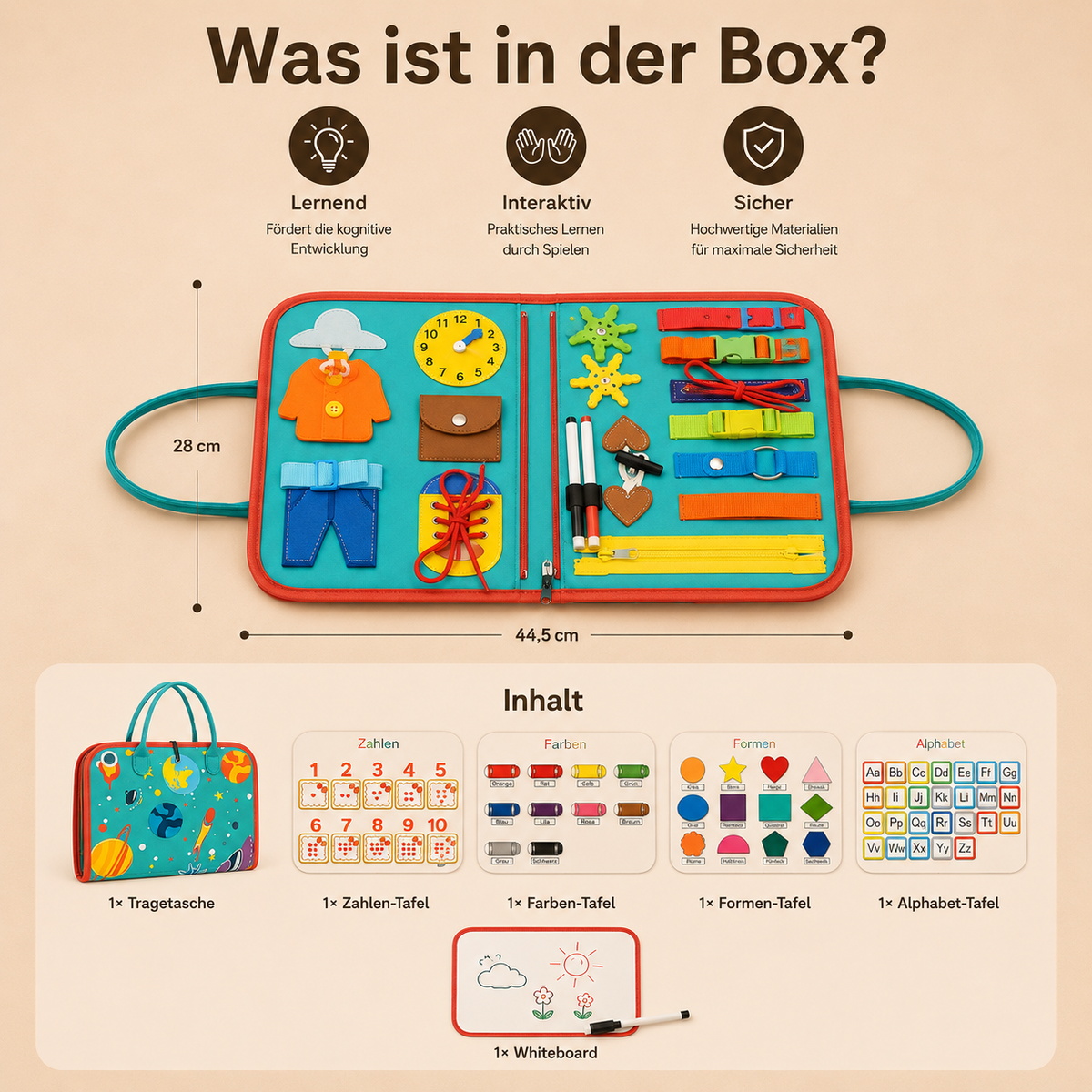 BusyBook | Montessori-Aktivitätsbuch Für Kinder