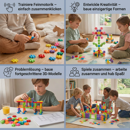TinyTactile | Schneeflocken-Bausteine 3D-Puzzle
