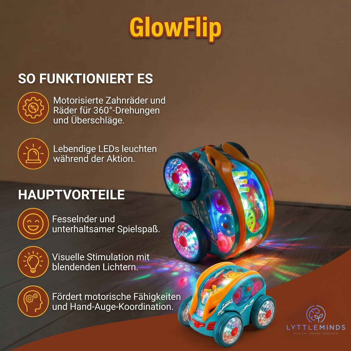 GlowFlip - LED-Stuntauto Für Kinder
