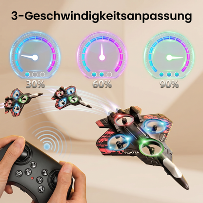 Himmelsflieger - Ferngesteuerter LED-Jet für Kinder