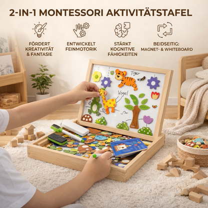 LearnBoard | 2-in-1 Montessori Magnetisches Zeichenbrett