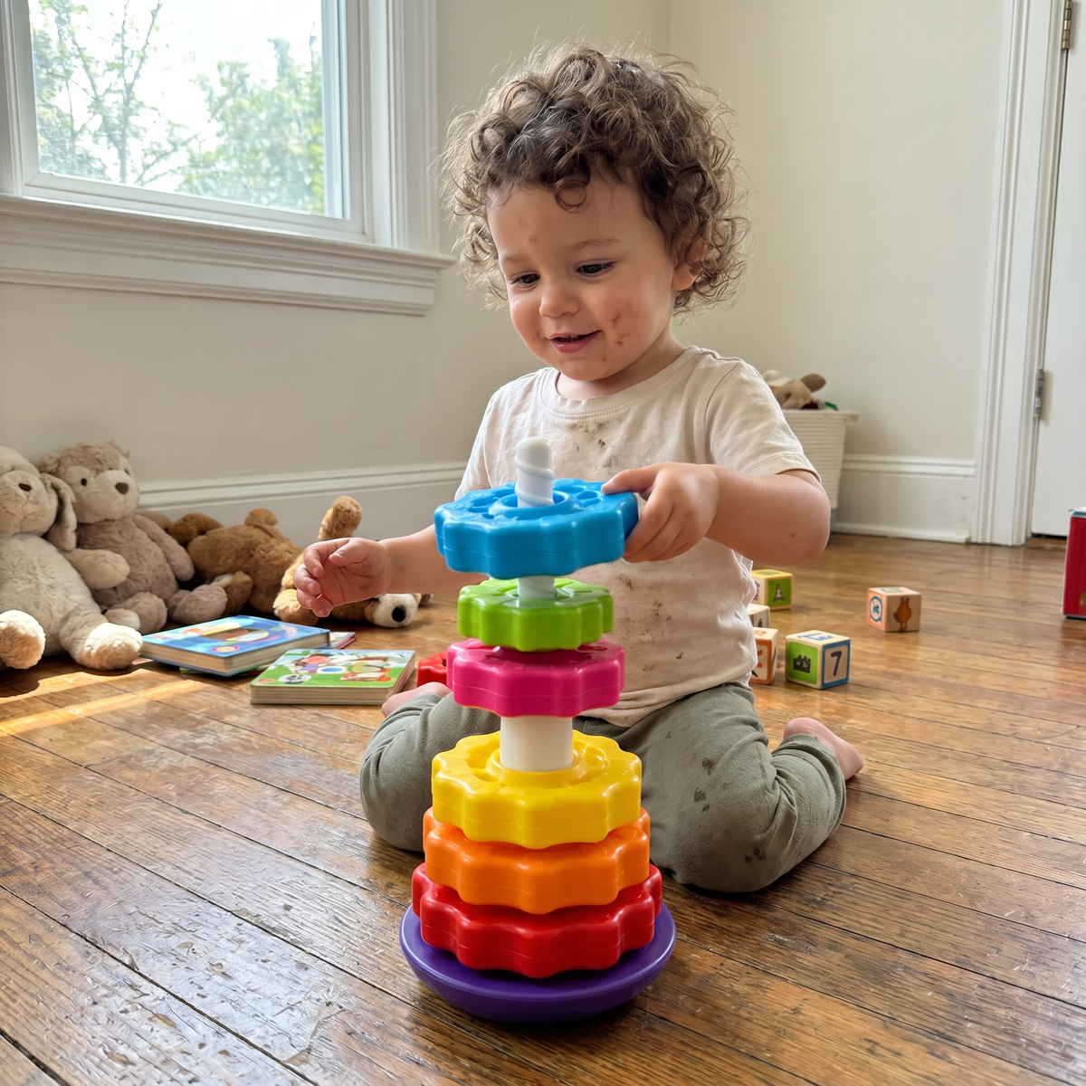 RainbowTwist - Dreh Stapelturm Für Kleinkinder