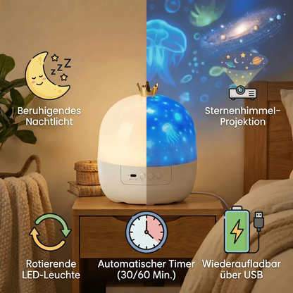 LunaGlow | Sternenhimmel-Projektor Nachtlampe Für Kinder