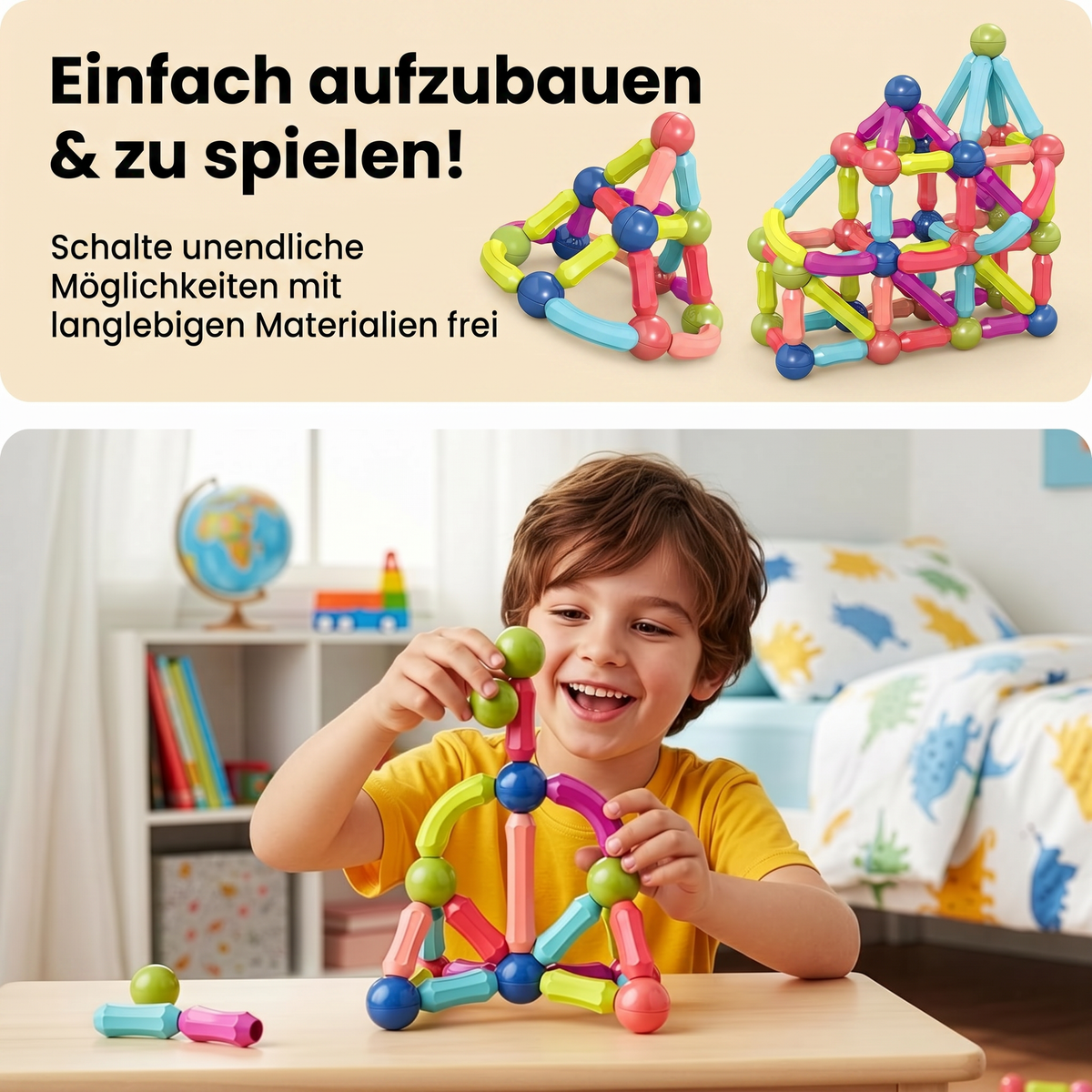 Bauzauber - Magnetisches Konstruktionsspielzeug Für Kinder