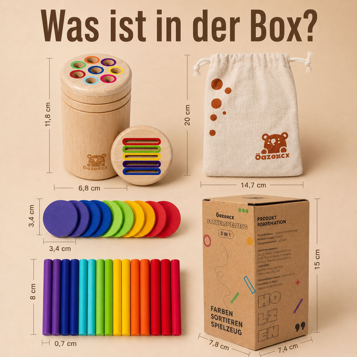 MontiSort | Holz-Farb- Und Formsortierspiel Für Kinder