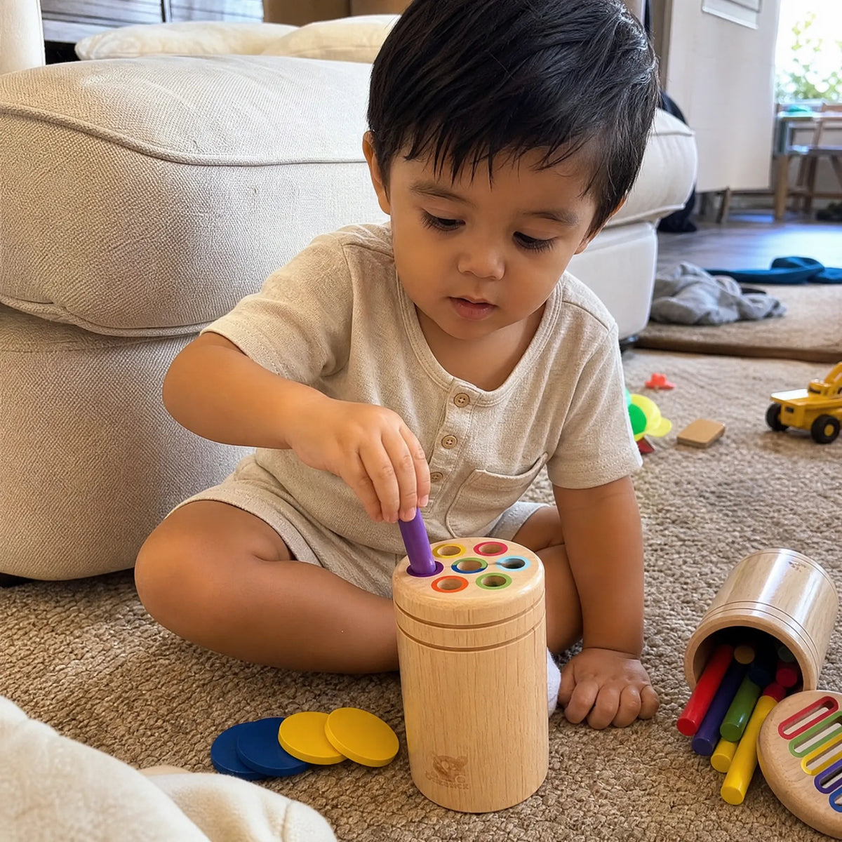MontiSort | Holz-Farb- Und Formsortierspiel Für Kinder