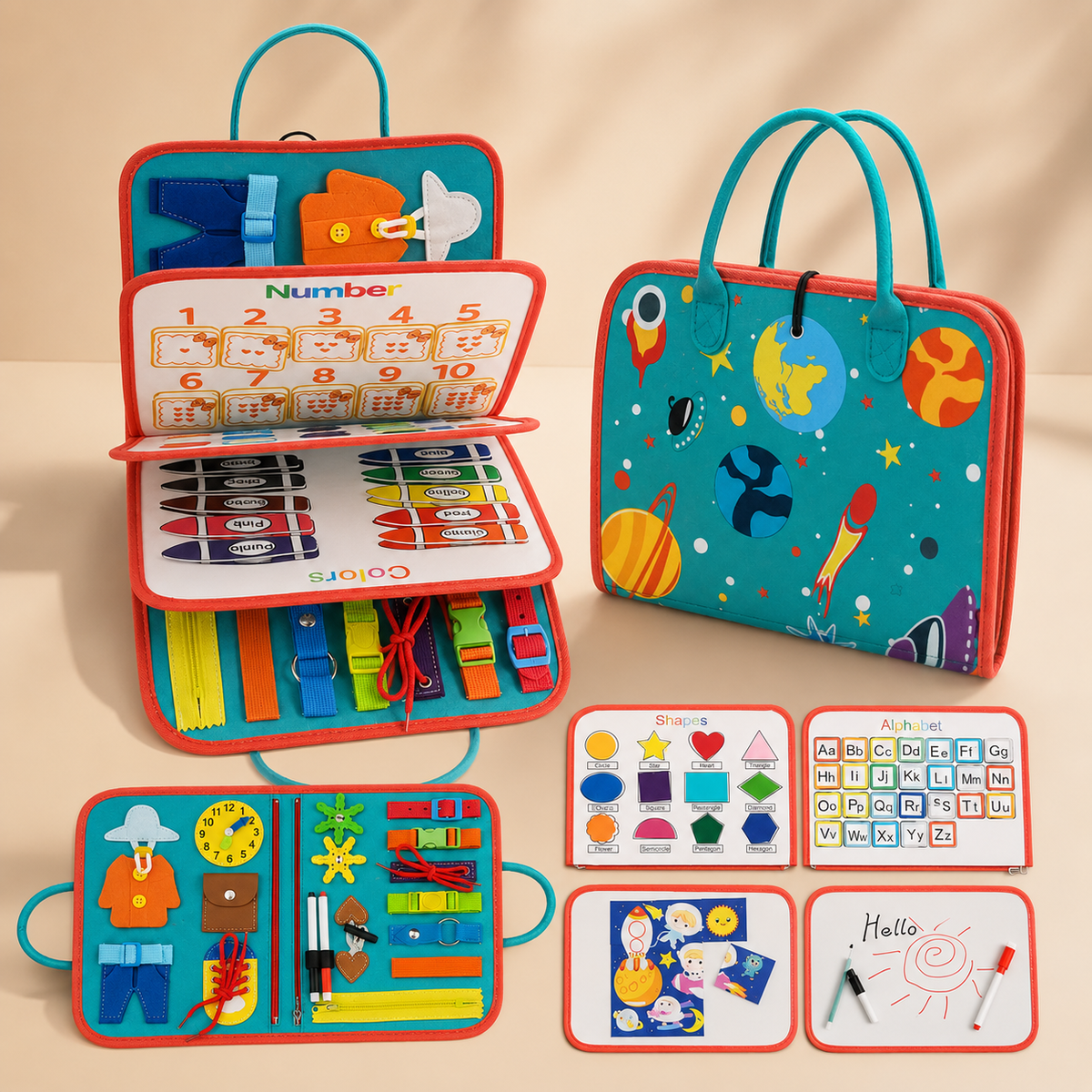 BusyBook | Montessori-Aktivitätsbuch Für Kinder