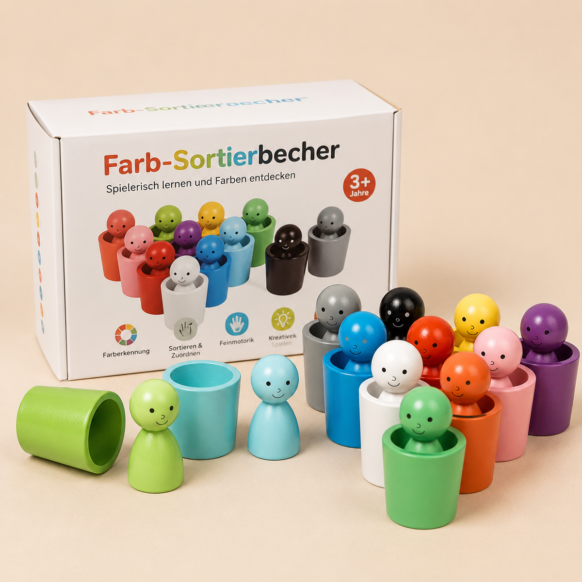 ColorCup | Farbsortierbecher Für Kinder - Montessori