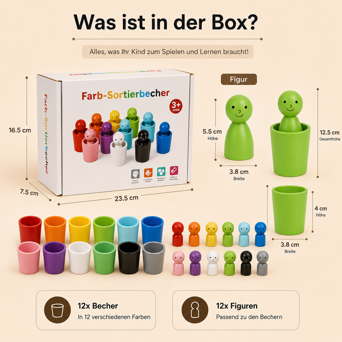 ColorCup | Farbsortierbecher Für Kinder - Montessori