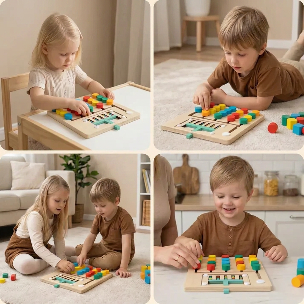 MontiPlay | Montessori Logik-Sortierspiel Aus Holz