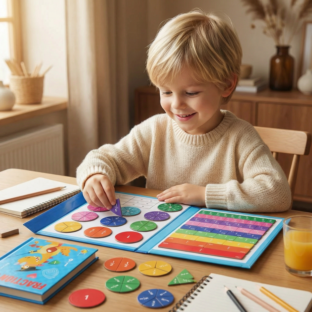 MathMagic | Magnetisches Lern-Bruchbrett Für Kinder