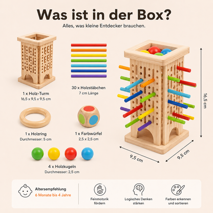 WoodStack | Montessori-Holzbrettspiel